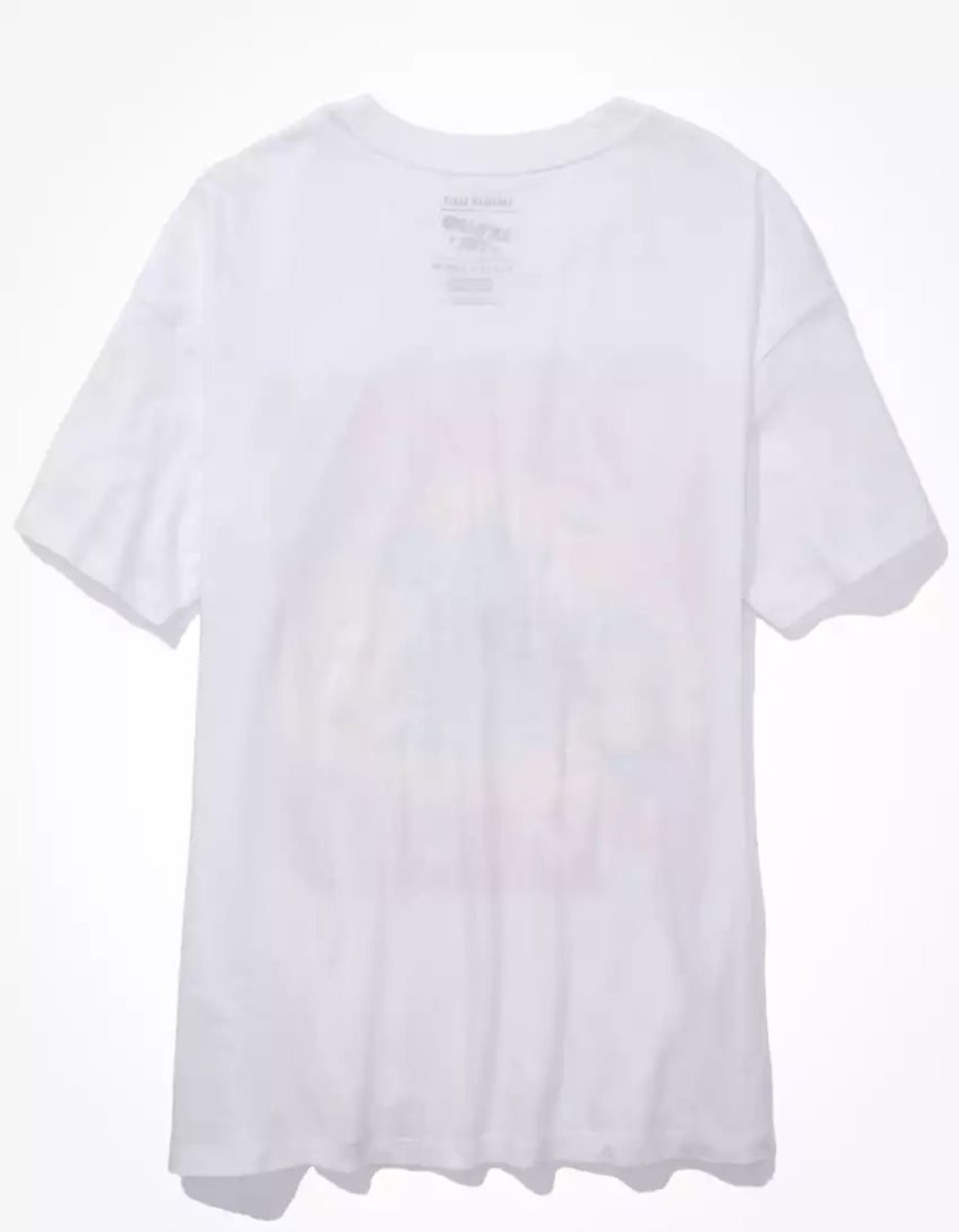 T Shirts American Eagle AE Oversized Pink Floyd Graphique Tee Blanche Femme | BJB-99287928